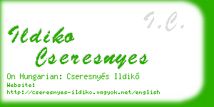 ildiko cseresnyes business card